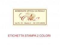 Etichette adesive per bomboniere e confetterie (mm 40x20)  (cod.14H)